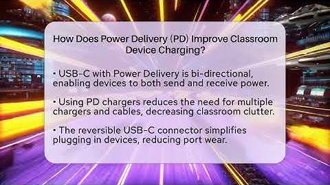 How Does Power Delivery (PD) Improve Classroom Device Charging? - Teacher Tech Toolbox