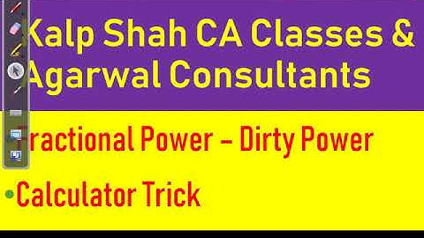 Fractional Power -- Dirty Power Calculator Trick -- CA Final/  CA Inter / CMA Final/ CMA Inter / CS