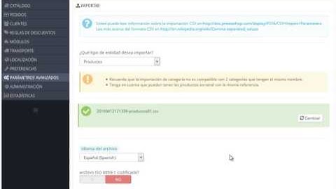 Importar productos a Prestashop con TPVMultiNet, un programa TPV con conexión a Prestashop
