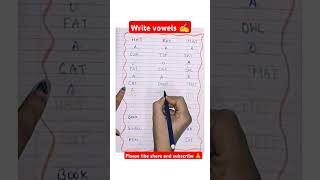 Write the Missing Vowels | Vowel Sound Practice for Kids 🧠🅰️ #shortsfeed #shorts