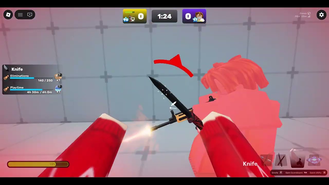 Plaing with only knife