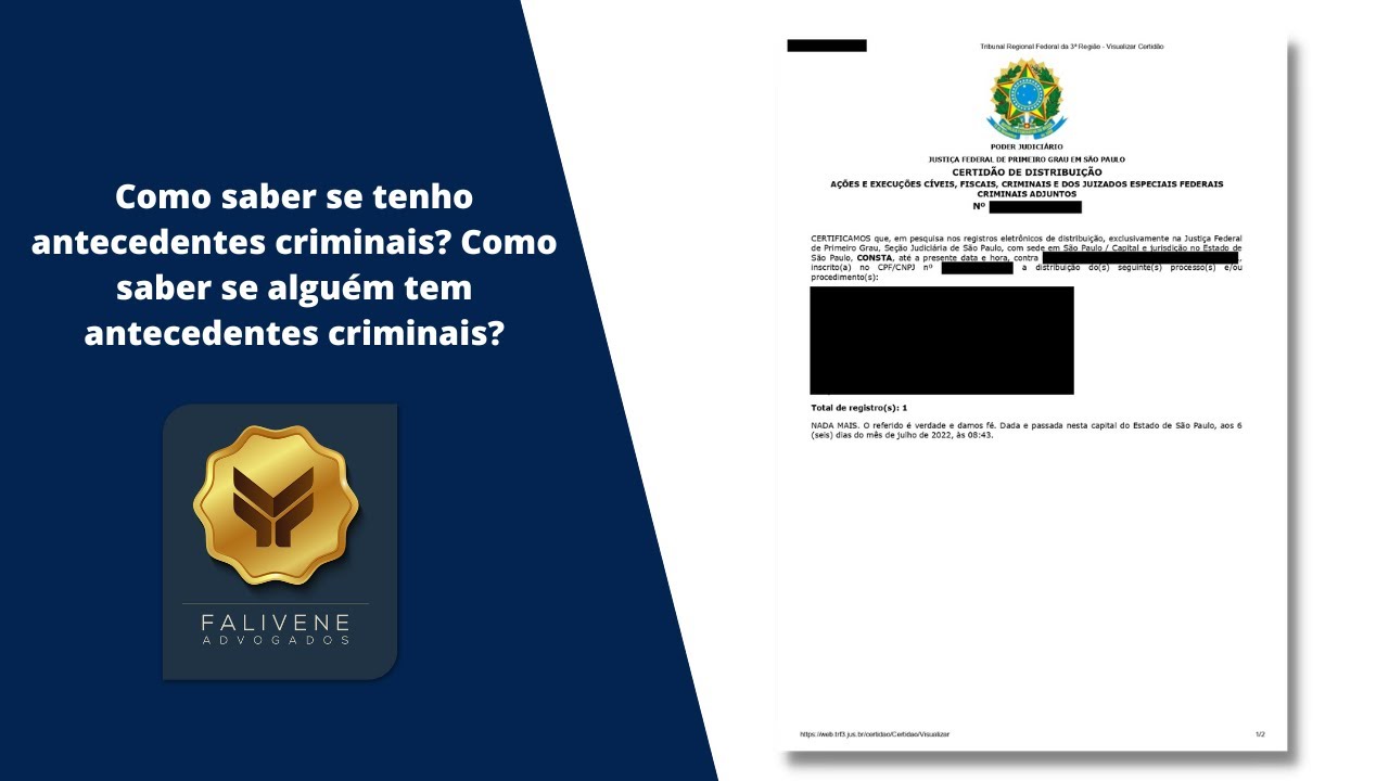 Ficha Criminal, Como Consultar Online pela Internet