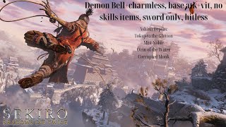 Sekiro All bosses+minis DB+Charmless no skills/upgrades/hits sword only (Depths)
If youd like to watch me do Sekiro, Hollow Knight, and RE4 no hit runs live, come follow me at https://www.twitch.tv/spiral_out !
The fights are also no items (with the exceptions of the Headless and Shichimen fights), and I keep the cheese to a minimum.
Included in this video are:
Tokujiro the Glutton 0:01
Mist Noble 4:29
Orin of the Water 4:56
Corrupted Monk 8:35 Sekiro All bosses+minis DB+Charmless no skills/upgrades/hits sword only (Depths)