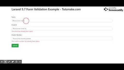 Laravel 5 7 Form Validation Example  - Tutsmake.com