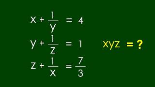 A Nice Algebra Problem | Math Olympiad xyz=?