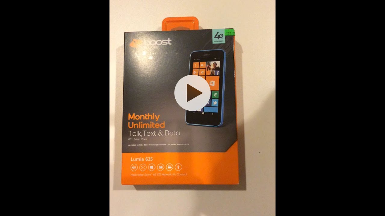 Unboxing Boost Mobile Windows Lumia 635 YouTube