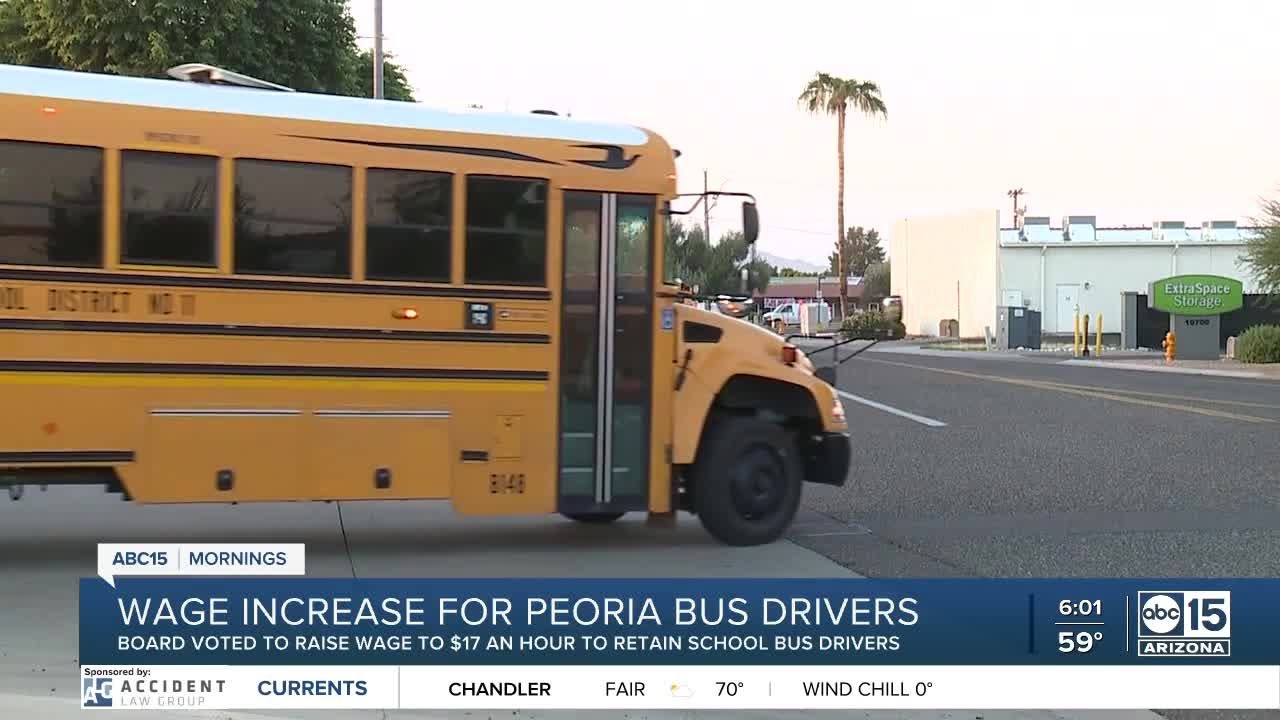 Peoria Unified School District approves 3perhour raise for bus