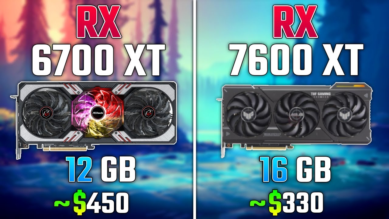 AMD RX 6700 XT vs RX 7600 XT + R7 7800X3D | Test in 7 Games - YouTube