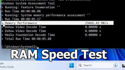 CMD :  Speed Test RAM on Windows 11/10