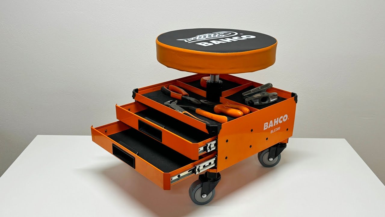 BAHCO BLE300 - Pneumatic Workshop Stool (Unboxing) - YouTube