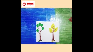 easy tree drawing for kids||tree drawing with brush pens||drawing ideas #easy#drawing#shorts #viral