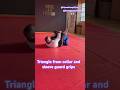 Triangle set up from Guard with collar and sleeve grips #jiujitsu #submission #trianglechoke #Choke