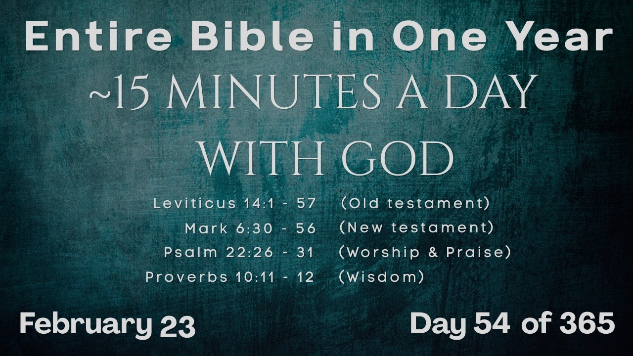 February 23 - Entire Bible in One Year (~15 min/day audio) | Bible Global 365