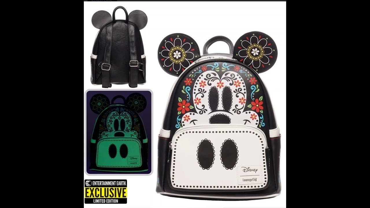Mickey Mouse Dia de los Muertos Sugar Skull Mickey Mini-Backpack - Entertainment Earth Exclusive