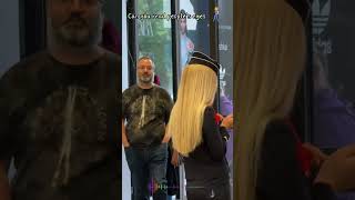 Can you read people’s eyes #shorts #fyp #reactions #stewardess #lady