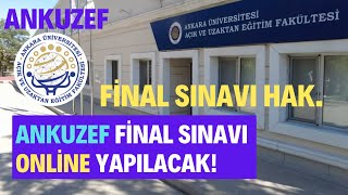 Ankuzef Bahar Dönemi̇ Fi̇nal Sinavi Onli̇ne Yapilacak Ankuzef Onli̇ne Sinav Nasil Yapilacak?