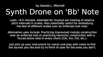 Bb Synth Drone for Ear Training & Improve Practice
