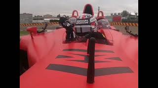 Charles Leclerc takes his girlfriend (Charlotte Siine)and his mother for a ride in Ferrari F1 3 Seat Ferrari F1