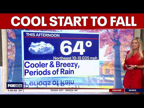 DC weather: Cool, breezy, showers to start fall Tuesday