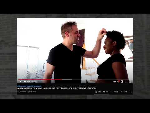 Black Woman Married To A White Man Shows Him Her "REAL" Hair Without The Weave