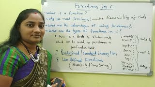 C-Language || Class-68 || Functions in C || Both in Telugu and English || Telugu Scit Tutorials
