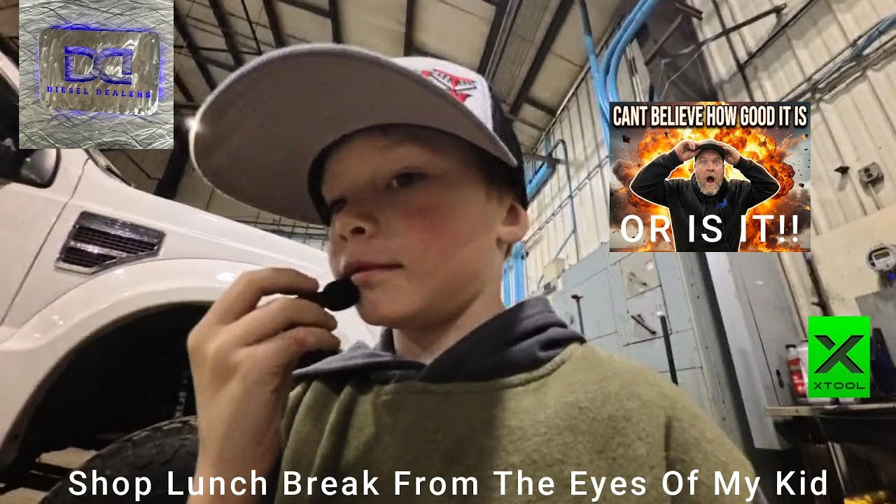 My Kid Took The Camera! Diesel Shop, At Lunch Through The Eyes Of My Kid No Edits, An X-Tool Ending.