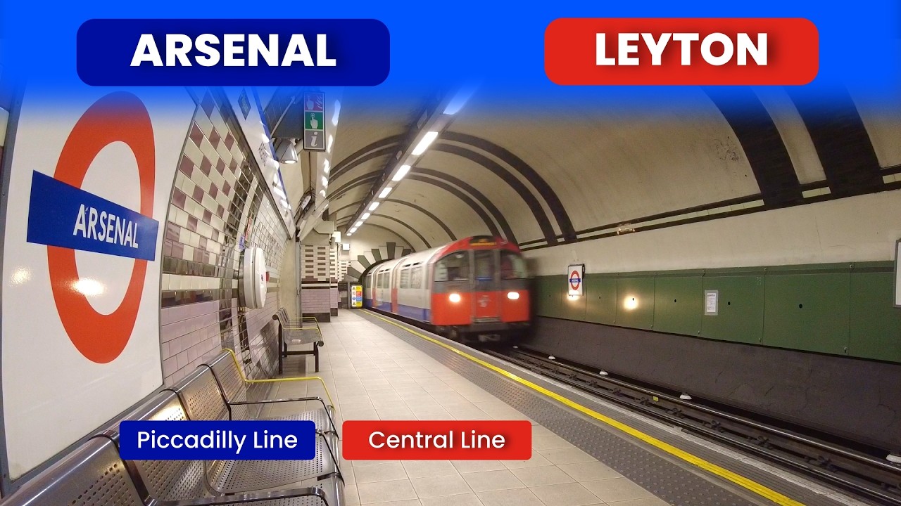 London Underground Piccadilly Line -  Arsenal to Leyton via Holborn | Piccadilly & Central Line