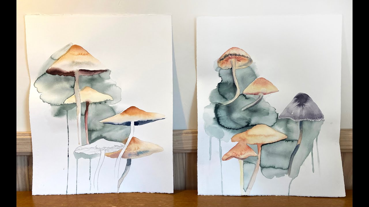 Mushroom Collection - Original Watercolor Paintings