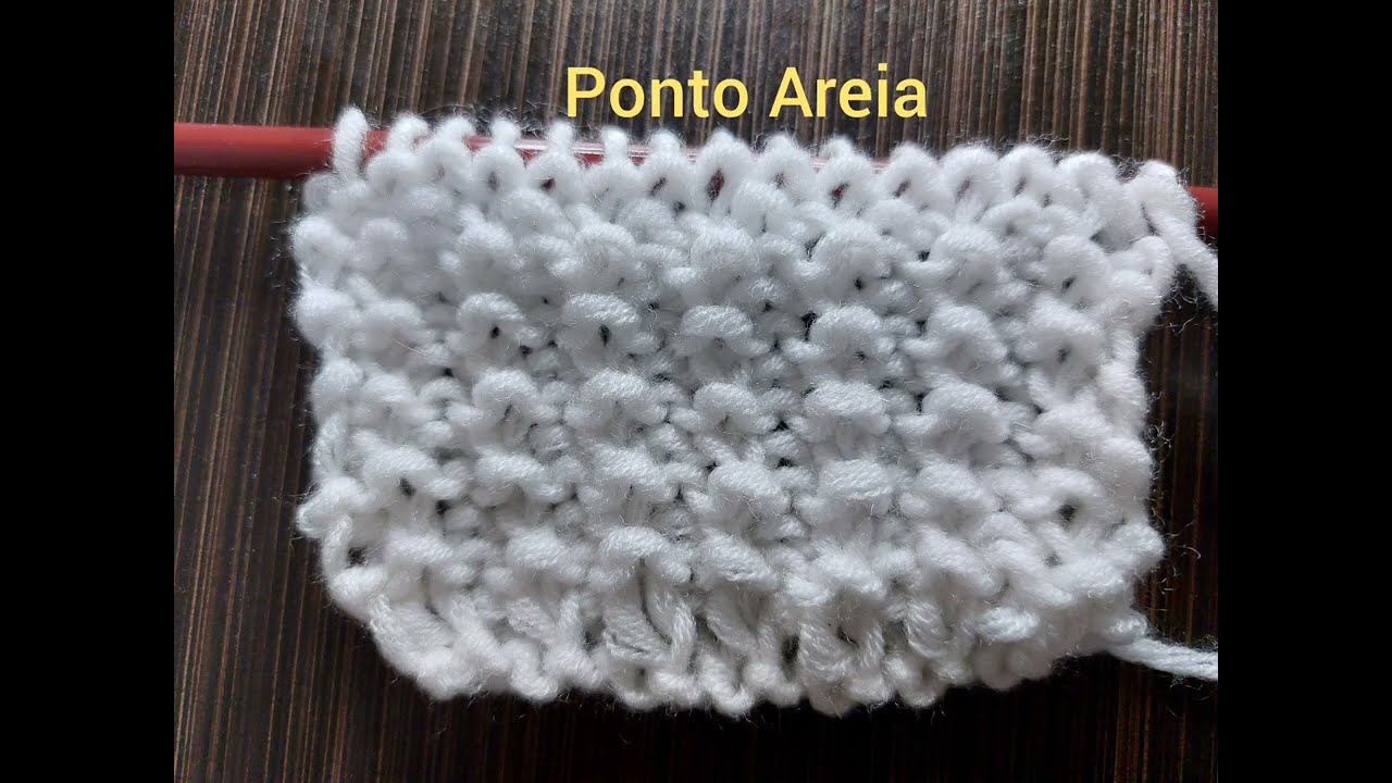 Ponto Areia em Tricô