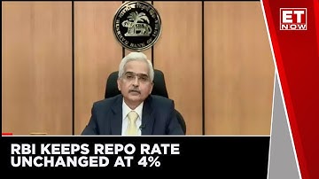 RBI Keeps Repo Rate Unchanged At 4%; Maintains Accommodative Stance | Governor Shaktikanta Das