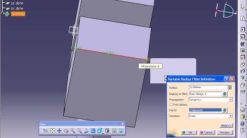 Catia V5 Tutorial-60 Variable Raidus Fillet