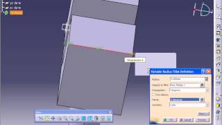 Catia V5 Tutorial-60 Variable Raidus Fillet