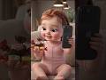 Cute Baby Talking on iPhone & Showing Candies 🍬😍 | Most Adorable AI Baby Ever #Shorts
