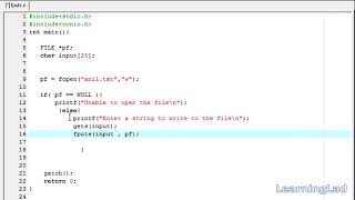 C Programming Language Video Tutorials for Beginners  41  fputs Function with Example