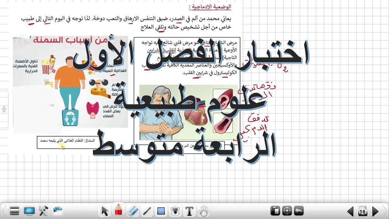 اختبار الفصل الأول في مادة العلوم طبيعية السنة الرابعة متوسط:نموذج 4
