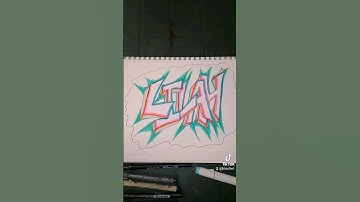 Stunning Graffiti Name Art 🎨 Lilah ✨️#shorts
