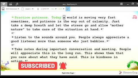 KEYBOARD SKILL - Rapid Typing • Lesson 3