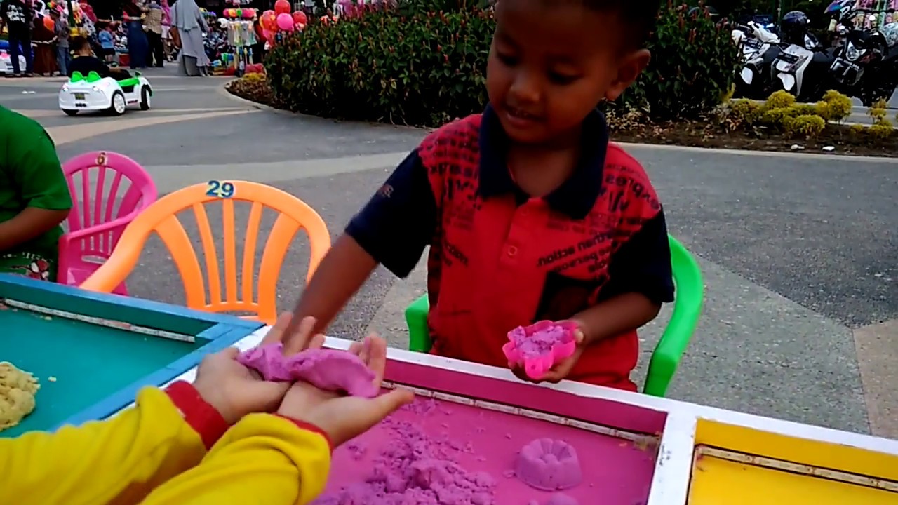 Bermain slime Pasir ajaib membuat aneka binatang mainan anak anak 