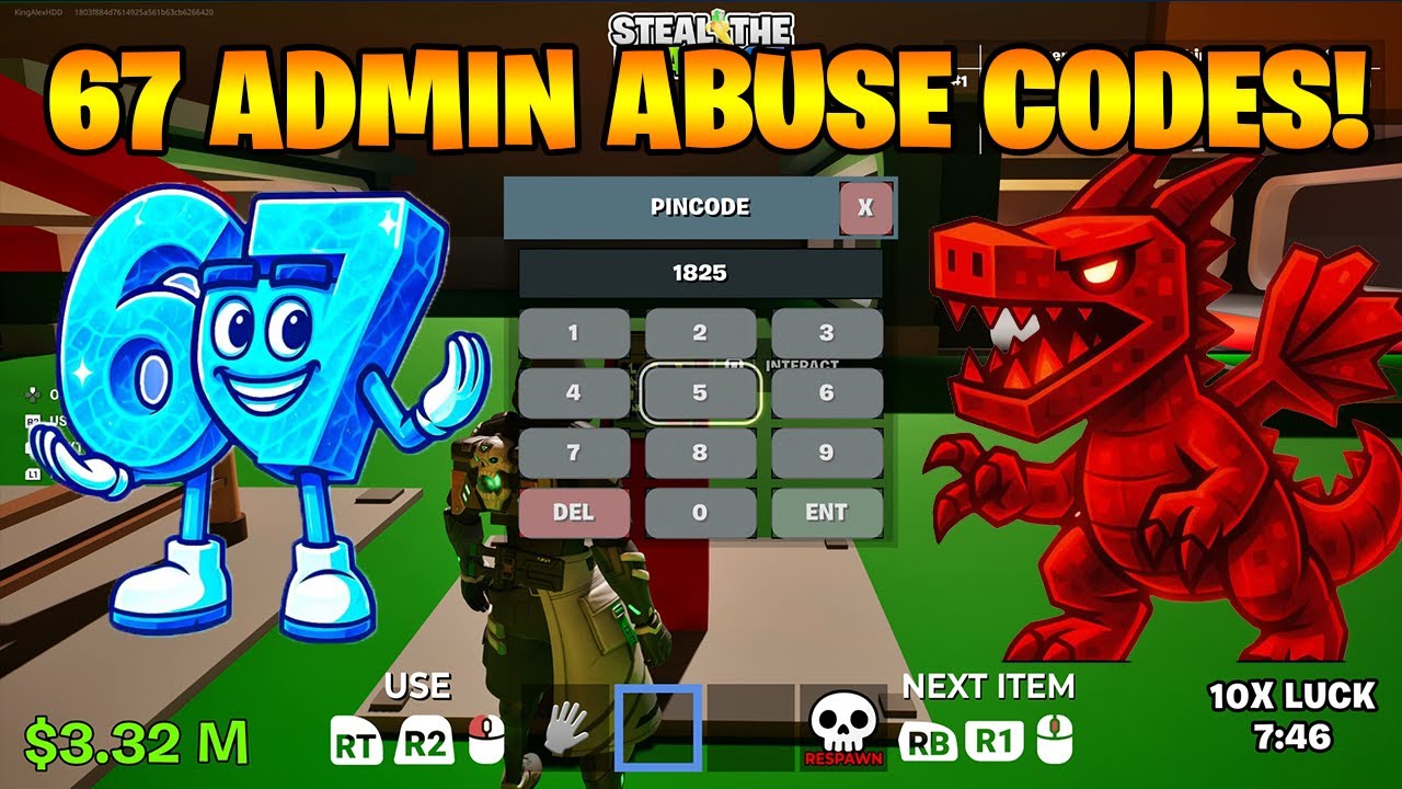 STEAL A BRAINROTシークレット67ＤＬＣコード未使用 67 SECRET CODES Darkness Event UPDATE Fortnite Steal the Brainrot