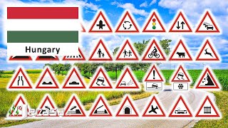Warning Traffic-Road Signs in Hungary (Budapest, Debrecen, Szeged, Miskolc, Pécs, Győr) | Vocabulary screenshot 5