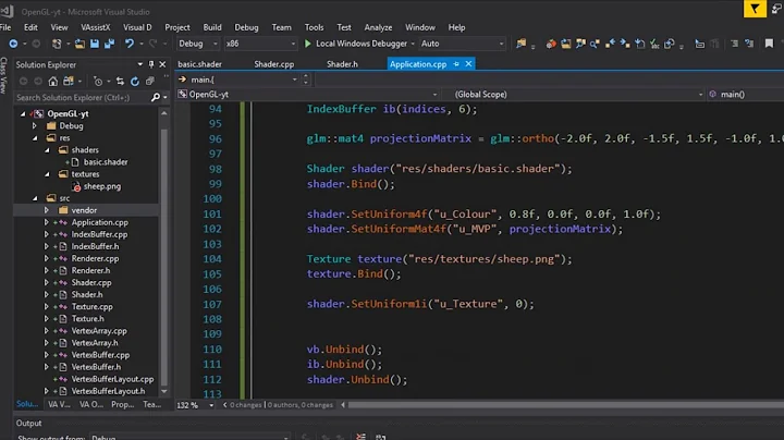 C++ OpenGL Episode 13 (Timelapse) Math and Model View Projection Matrices