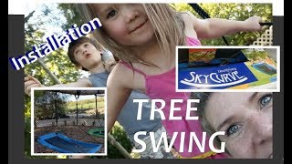 HearthSong SkyCurve Swing Installation!!  How to Install a Rectangle Tree Swing
