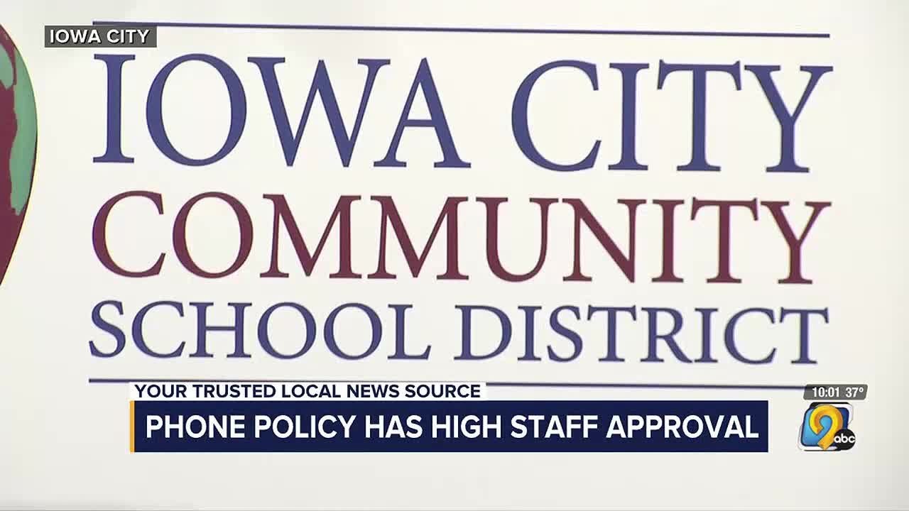 Iowa City School District says cellphone ban popular with teachers