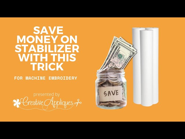 Save and Reuse Your Stabilizer for Machine Embroidery/Machine  Embroidery/Fabric Stabilizer 