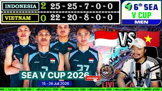 🔴Live. SEMI FINAL - INDONESIA VS VIETNAM - SEA V-CUP MEN 2026 - LIVE REACTION