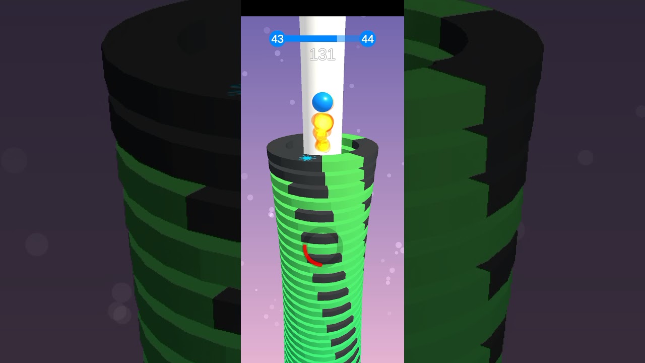 Stack Ball Blast through platforms Part 62