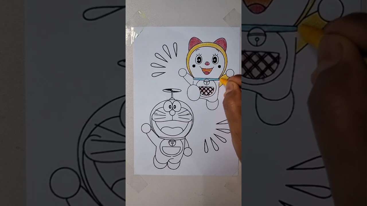 Tô màu tranh Doraemon và Dorami | Thế giới sắc màu