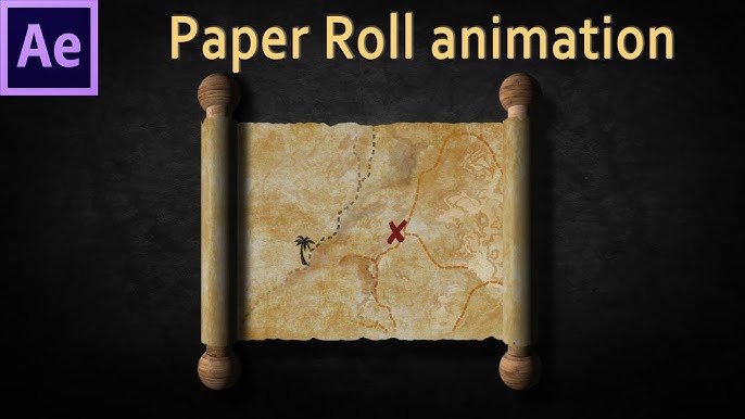 Animation paper roll for texture chinese, Stock Video