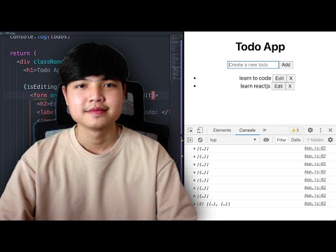 react สอน  2022 New  สอน ReactJS สร้าง Todo App พร้อมฟังก์ชั่น เพิ่ม ลบข้อมูลใน localStorage 👨‍💻💯
