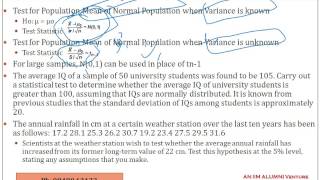 Actuary CT 3 Probability Hypothesis Tests for Single Populations